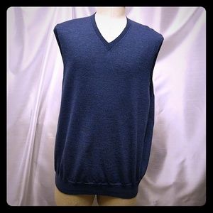 Club Room 100% Merino wool blue men's vest XXL